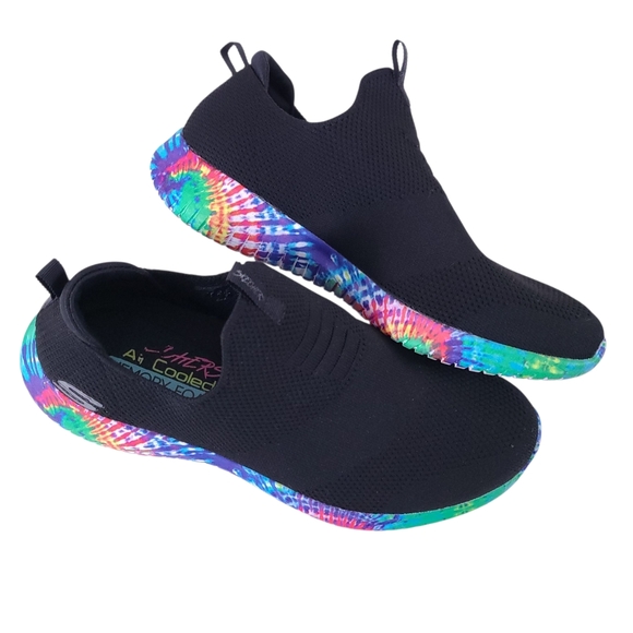 Skechers Ultra Flex Groovy Idea Tie Dye Knit Slip On Sneakers 9.5 - Picture 1 of 10